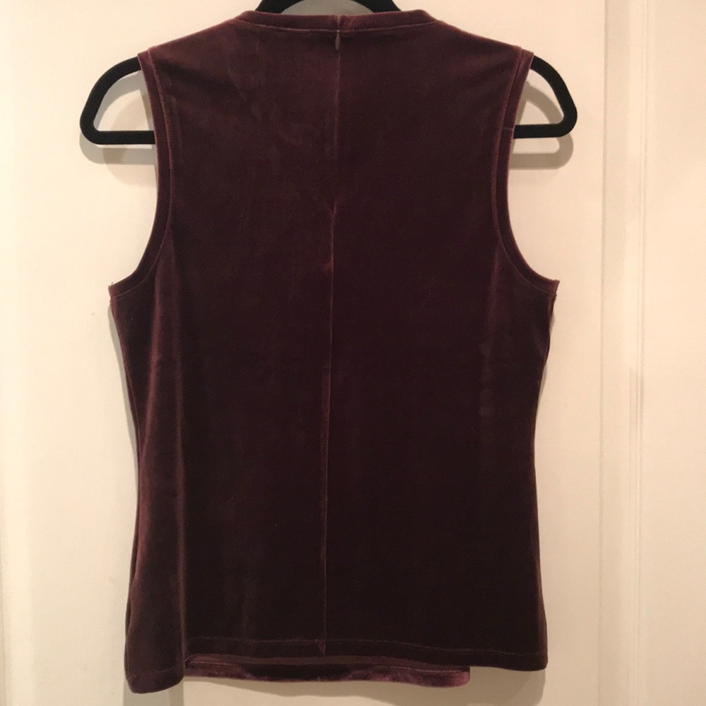 GAP velvet plum sleeveless top - Picture 4 of 5